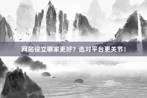 网站设立哪家更好?选对平台更关节!